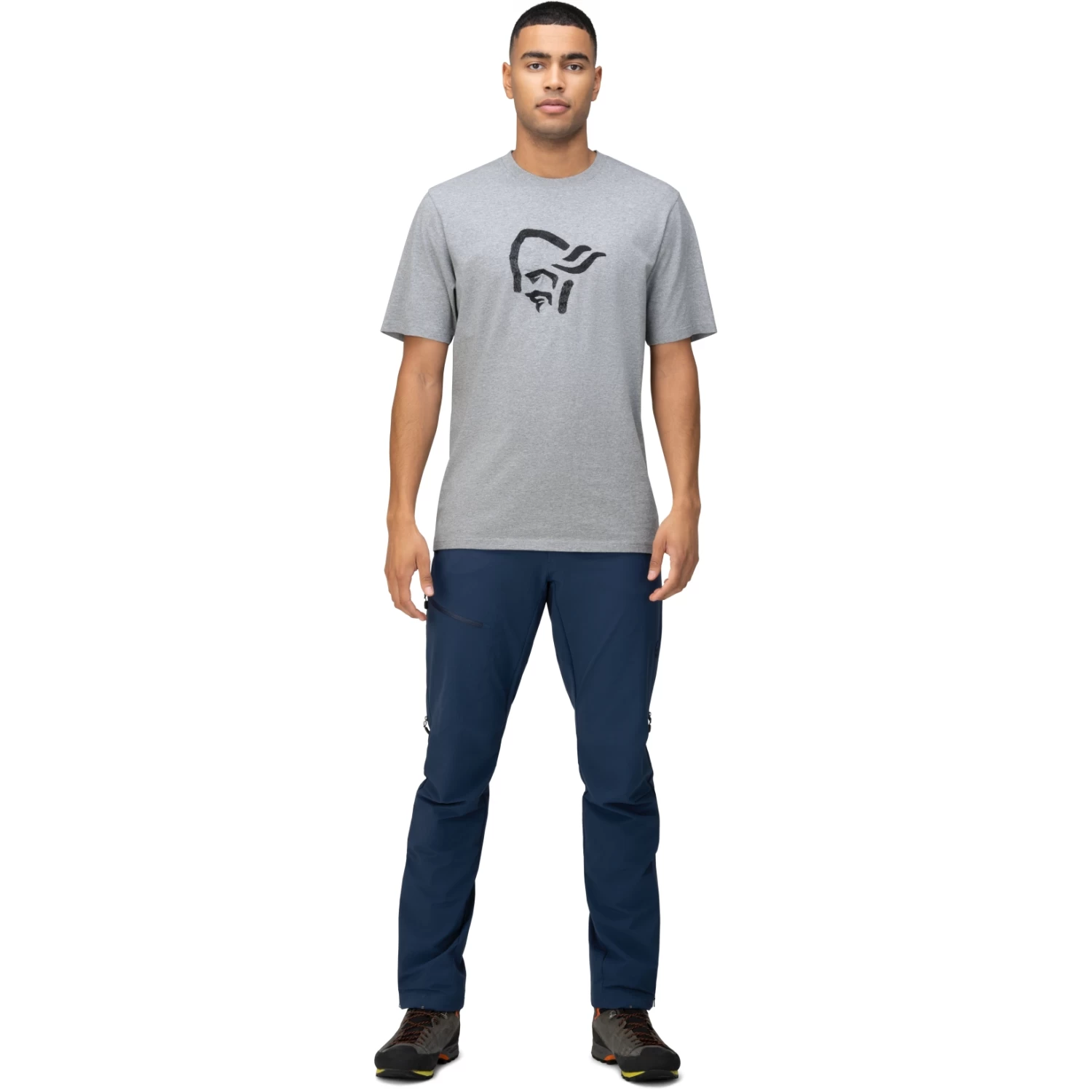 Norrona /29 Cotton Material Viking T-Shirt Men - Grey Melange 4 Norrona /29 Cotton Material Viking T-Shirt Men - Grey Melange - Image 4