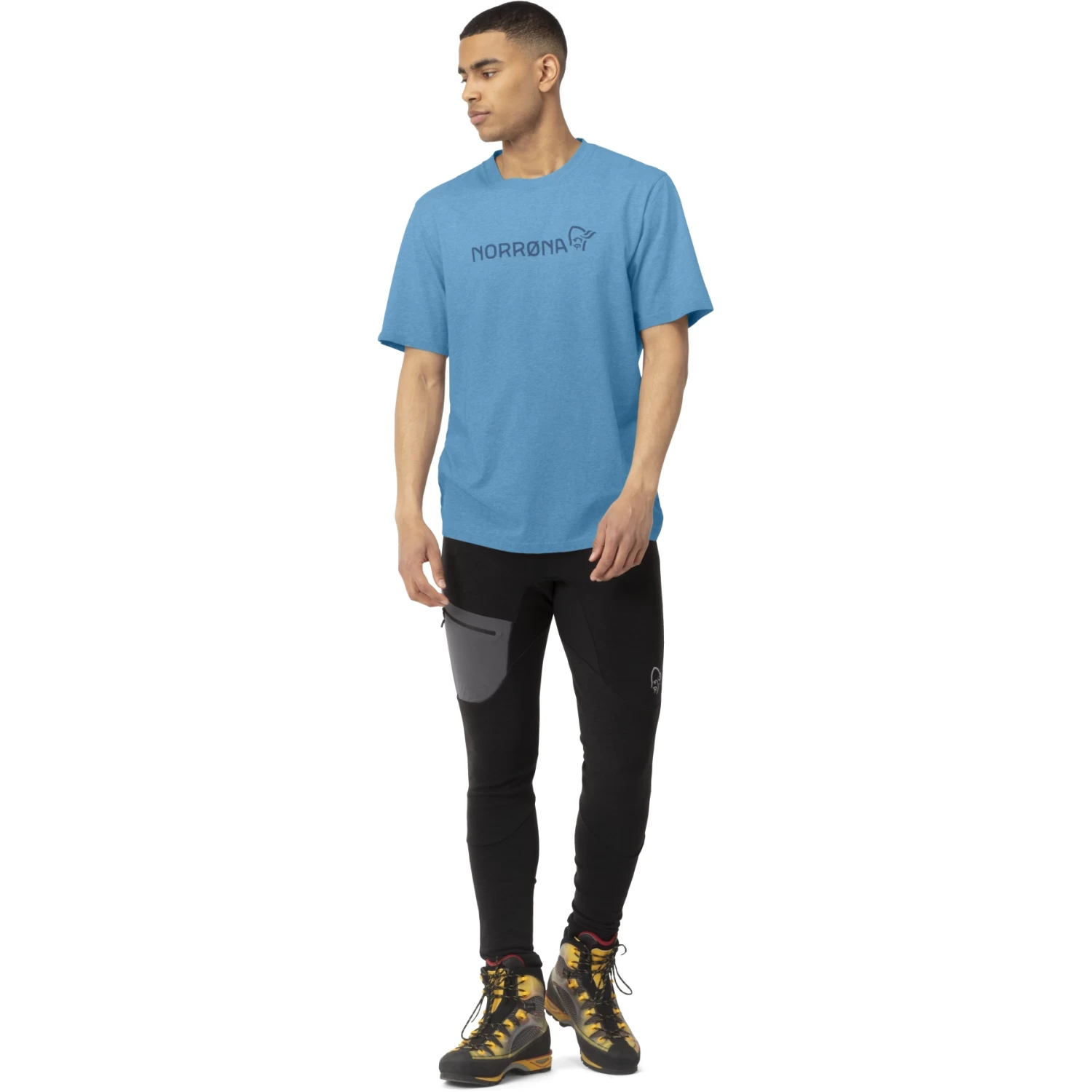 Norrona /29 Cotton Norrøna Viking T-Shirt Men - Hawaiian Surf 4 Norrona /29 Cotton Norrøna Viking T-Shirt Men - Hawaiian Surf - Image 4