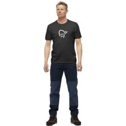 Norrona /29 Cotton Viking T-Shirt Men - Caviar/Snowdrop -Norrona norrona 29 cotton viking t shirt men caviar snowdrop 3 1259331