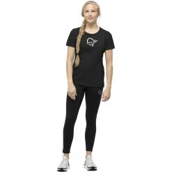 Norrona /29 Cotton Viking T-Shirt Women - Caviar -Norrona norrona 29 cotton viking t shirt women caviar 3 1344670