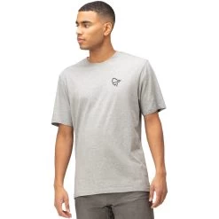 Norrona /29 Cotton Vikinghead Embroidery T-shirt Men - Grey Melange