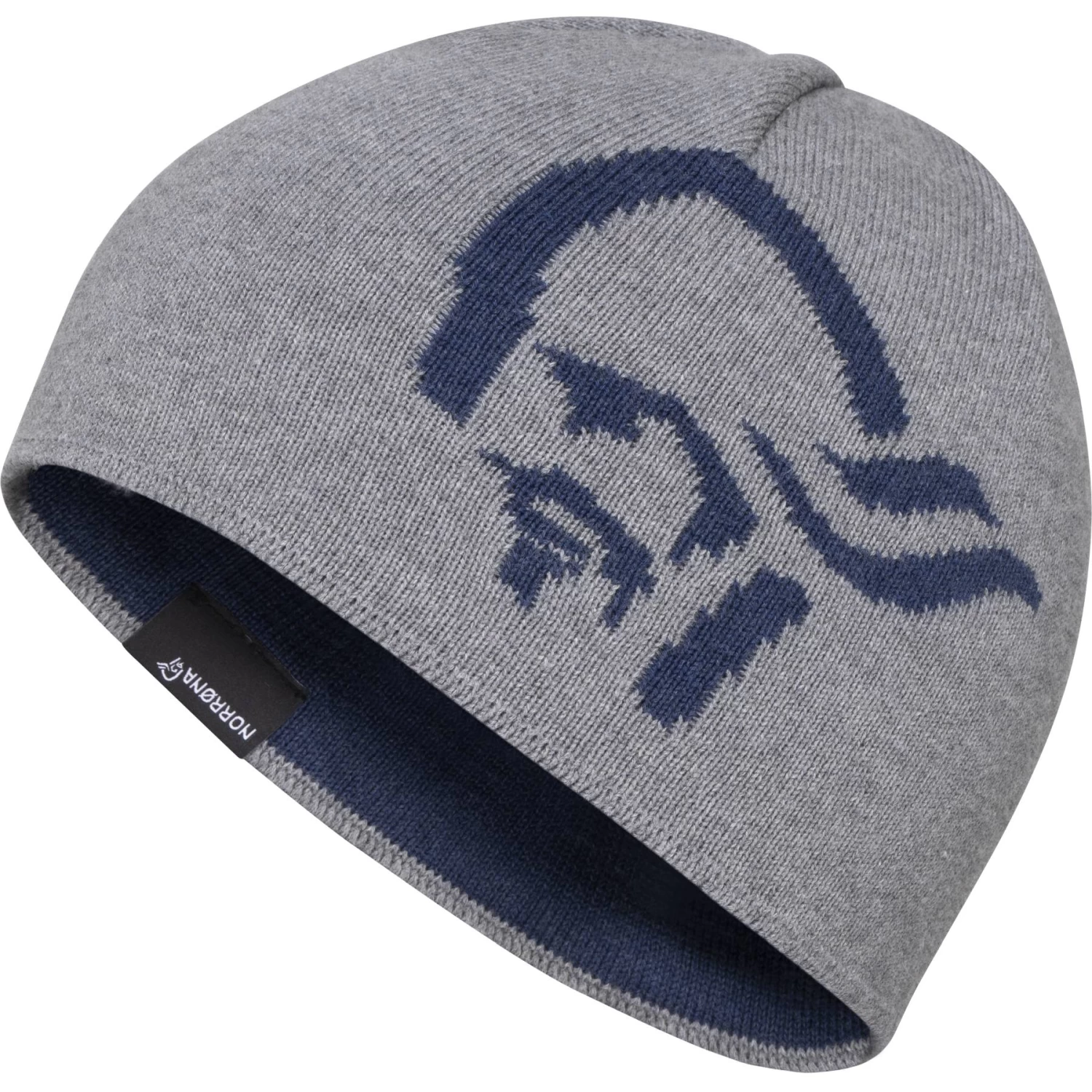 Norrona /29 Mid Cotton Logo Beanie - Grey Melange 1 Norrona /29 Mid Cotton Logo Beanie - Grey Melange