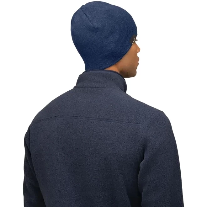 Norrona /29 Mid Cotton Logo Beanie - Indigo Night Melange 3 Norrona /29 Mid Cotton Logo Beanie - Indigo Night Melange - Image 3