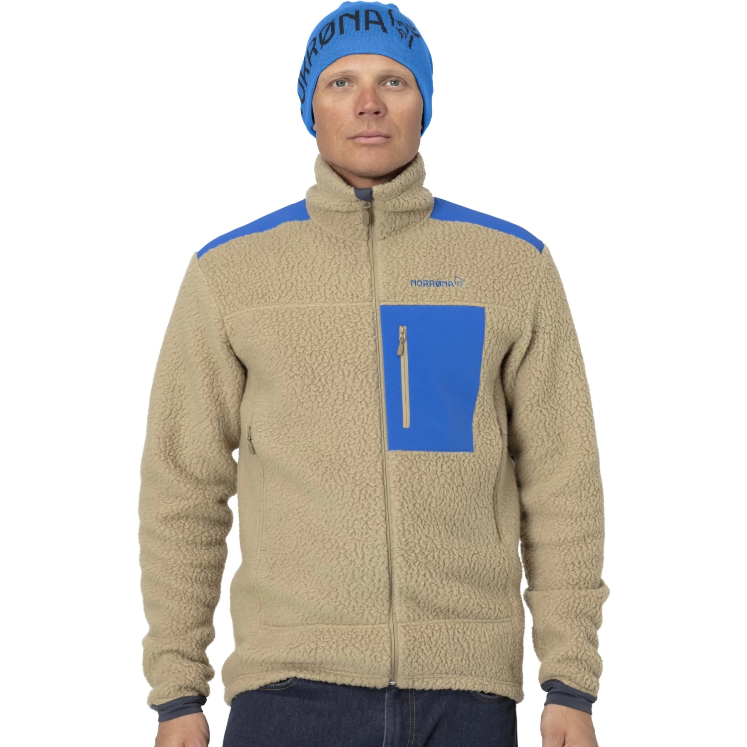 Norrona /29 Reversible Cotton Beanie - Campanula/Indigo Night 2 Norrona /29 Reversible Cotton Beanie - Campanula/Indigo Night - Image 2