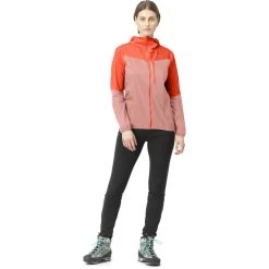 Norrona Falketind Aero60 Hood Women - Orange Alert/Peach Amber -Norrona norrona falketind aero60 hood women orange alert peach amber model 1 1399430