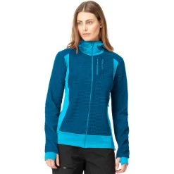 Norrona Falketind Alpha120 Zip Hood Women - Aquarius/Mykonos Blue