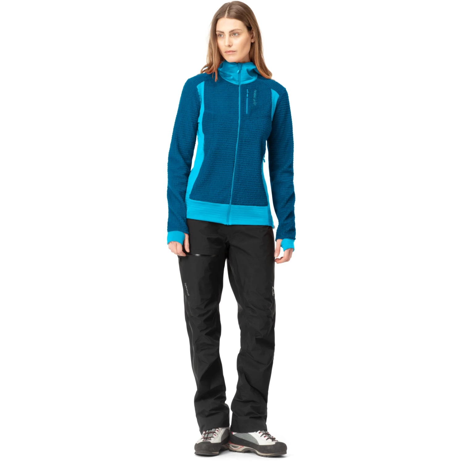 Norrona Falketind Alpha120 Zip Hood Women - Aquarius/Mykonos Blue 4 Norrona Falketind Alpha120 Zip Hood Women - Aquarius/Mykonos Blue - Image 4