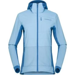Norrona -Norrona norrona falketind alpha90 insulated zip hood jacket women aquarius mykonos blue 2 1517561