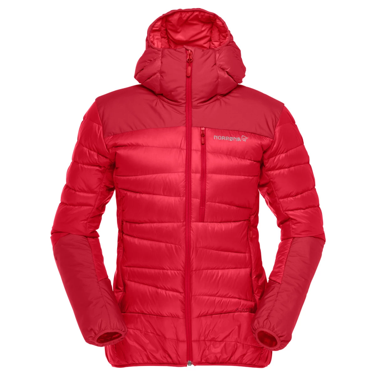 Norrona Falketind Down750 Hood Jacket Women - True Red 2 Norrona Falketind Down750 Hood Jacket Women - True Red - Image 2