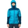 Norrona Falketind Down750 Hood Jacket Women - Aquarius/Mykonos Blue