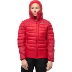 Norrona Falketind Down750 Hood Jacket Women - True Red
