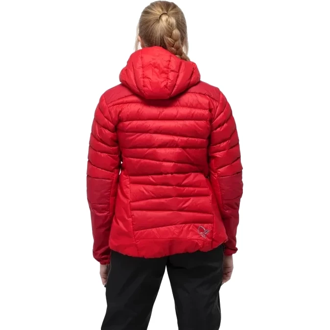 Norrona Falketind Down750 Hood Jacket Women - True Red 4 Norrona Falketind Down750 Hood Jacket Women - True Red - Image 4