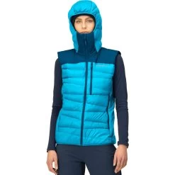Norrona Falketind Down750 Vest Women - Aquarius/Mykonos Blue