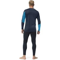 Norrona Falketind Equaliser Merino Round Neck Shirt Men - Hawaiian Surf/Indigo Night -Norrona norrona falketind equaliser merino round neck men hawaiian surf indigo night 3 1460978