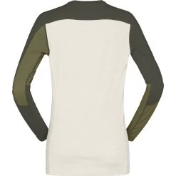 Norrona Falketind Equaliser Merino Round Neck Shirt Women - Olive Drab/Olive Night -Norrona norrona falketind equaliser merino round neck women olive drab olive night 2 1253604