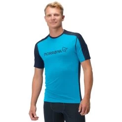 Norrona Falketind Equaliser Merino T-Shirt Men - Hawaiian Surf/Indigo Night