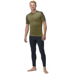 Norrona Falketind Equaliser Merino T-Shirt Men - Olive Drab/Olive Night -Norrona norrona falketind equaliser merino t shirt men olive drab olive night model 1 1399445
