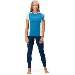 Norrona Falketind Equaliser Merino T-Shirt Women - Hawaiian Surf/Snowdrop -Norrona norrona falketind equaliser merino t shirt women hawaiian surf snowdrop 4 1517598