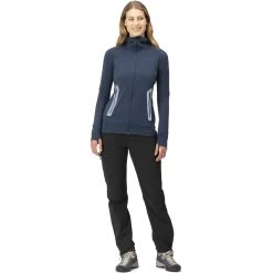 Norrona Falketind Power Grid Hood Jacket Women - Indigo Night -Norrona norrona falketind power grid hood women indigo night model 1 1399513