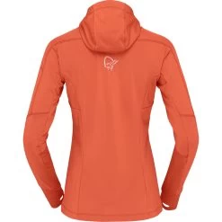 Norrona Falketind Power Grid Hood Jacket Women - Orange Alert -Norrona norrona falketind power grid hood women orange alert 2 1341891