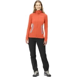 Norrona Falketind Power Grid Hood Jacket Women - Orange Alert -Norrona norrona falketind power grid hood women orange alert model 1 1399537