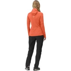 Norrona Falketind Power Grid Hood Jacket Women - Orange Alert -Norrona norrona falketind power grid hood women orange alert model 2 1399538