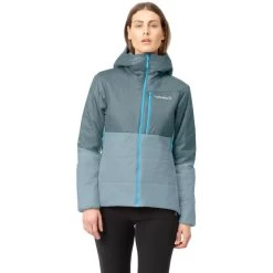 Norrona Falketind Thermo60 Hood Jacket Women - North Atlantic/Tourmaline