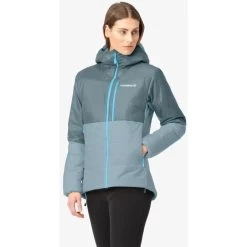 Norrona Falketind Thermo60 Hood Jacket Women - North Atlantic/Tourmaline -Norrona norrona falketind thermo60 hood women north atlantic tourmaline model 2 1150971