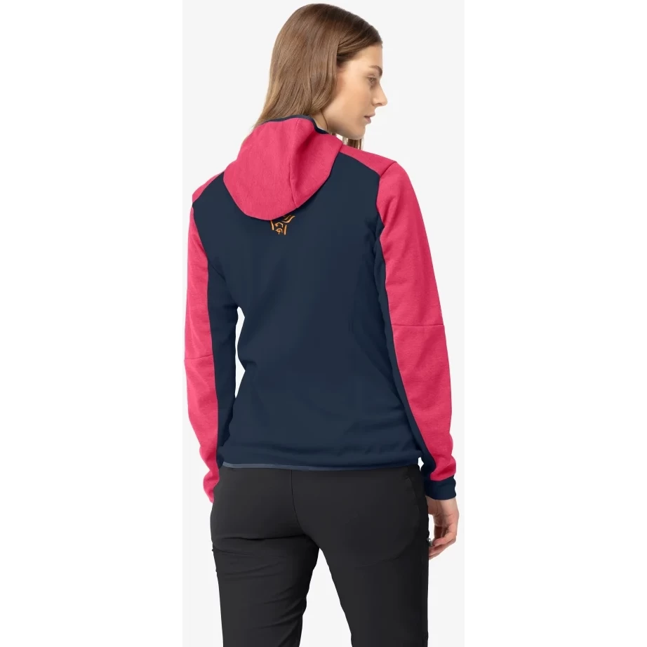 Norrona Falketind Warm2 Octa Hood Jacket Women - Honeysuckle/Indigo Night 5 Norrona Falketind Warm2 Octa Hood Jacket Women - Honeysuckle/Indigo Night - Image 5