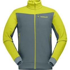 Norrona -Norrona norrona falketind warmwool2 stretch jacket men sulphur spring north atlantic 1 1126412