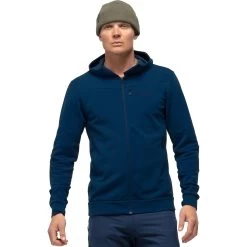 Norrona Falketind Warmwool2 Stretch Zip Hood Jacket Men - Indigo Night