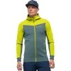 Norrona Falketind Warmwool2 Stretch Zip Hood Jacket Men - Sulphur Spring/North Atlantic