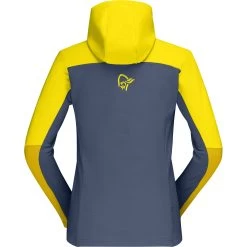 Norrona Falketind Warmwool2 Stretch Zip Hood Jacket Women - Blazing Yellow/Sulphur -Norrona norrona falketind warmwool2 stretch zip hood jacket women blazing yellow sulphur 2 1341909
