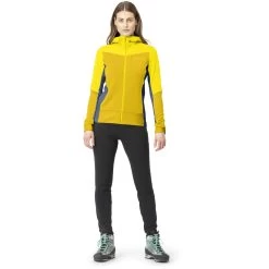 Norrona Falketind Warmwool2 Stretch Zip Hood Jacket Women - Blazing Yellow/Sulphur -Norrona norrona falketind warmwool2 stretch zip hood jacket women blazing yellow sulphur model 1 1399557