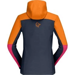Norrona Falketind Warmwool2 Stretch Zip Hood Jacket Women - Orange Popsicle/Honeysuckle -Norrona norrona falketind warmwool2 stretch zip hood jacket women orange popsicle honeysuckle 2 1025680
