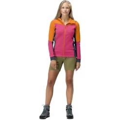 Norrona Falketind Warmwool2 Stretch Zip Hood Jacket Women - Orange Popsicle/Honeysuckle -Norrona norrona falketind warmwool2 stretch zip hood jacket women orange popsicle honeysuckle 3 1025681