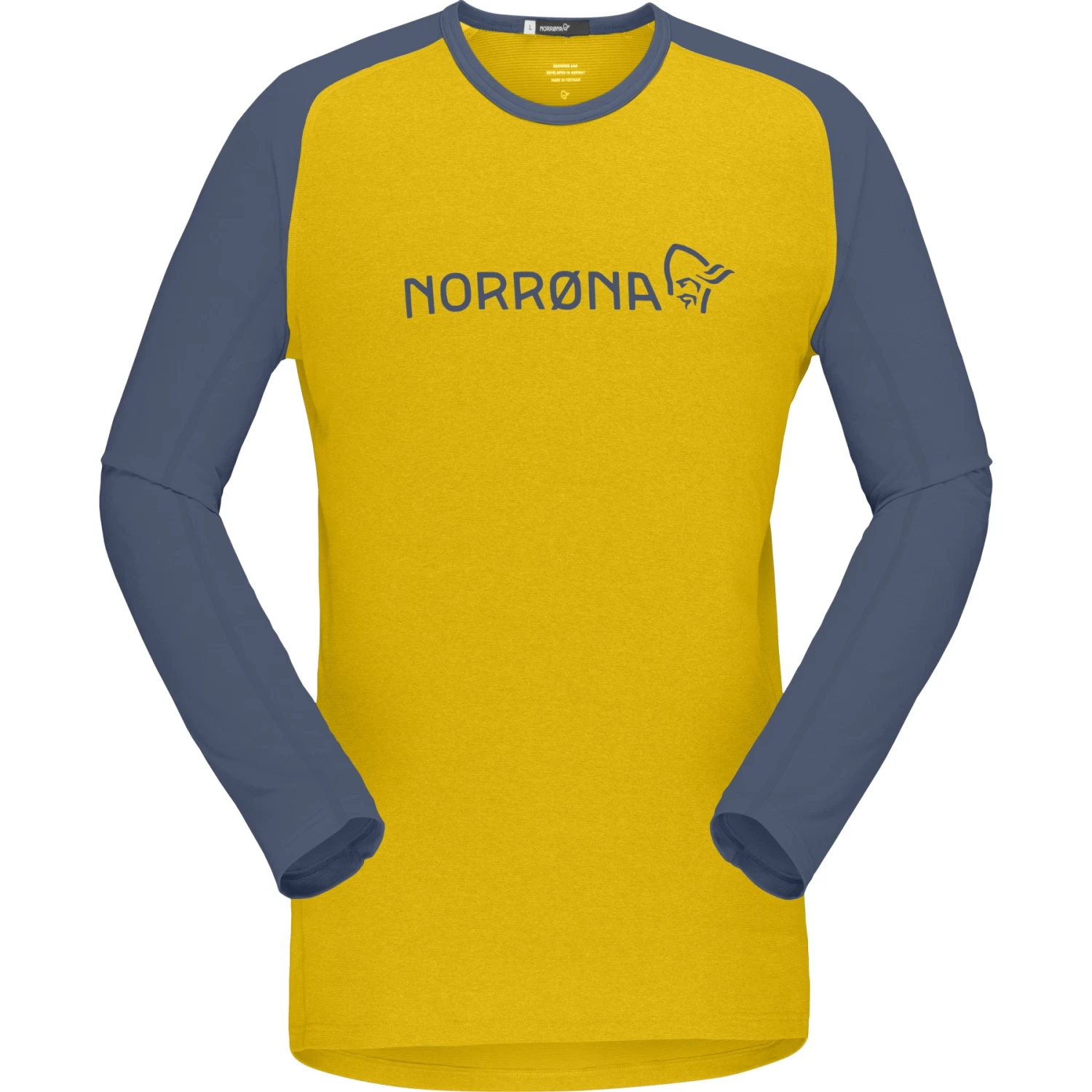 Norrona Fjørå Equaliser Lightweight Long Sleeve Shirt Men - Sulphur/Vintage Indigo 2 Norrona Fjørå Equaliser Lightweight Long Sleeve Shirt Men - Sulphur/Vintage Indigo - Image 2