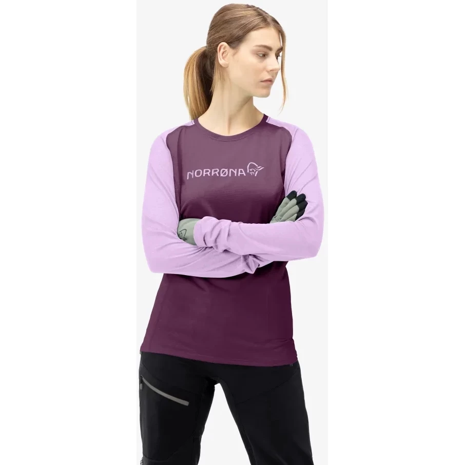 Norrona Fjørå Equaliser Lightweight Long Sleeve Shirt Women - Dark Purple/Violet Tulle 4 Norrona Fjørå Equaliser Lightweight Long Sleeve Shirt Women - Dark Purple/Violet Tulle - Image 4