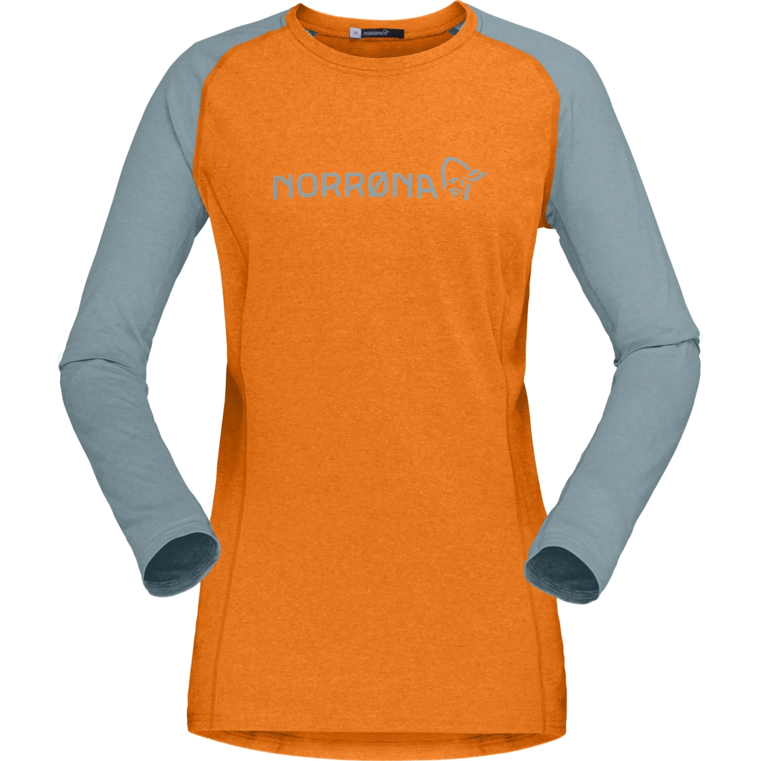 Norrona Fjørå Equaliser Lightweight Long Sleeve Shirt Women - Orange Popsicle/Tourmaline 2 Norrona Fjørå Equaliser Lightweight Long Sleeve Shirt Women - Orange Popsicle/Tourmaline - Image 2
