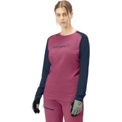 Norrona Fjørå Equaliser Lightweight Long Sleeve Shirt Women - Violet Quartz/Indigo Night