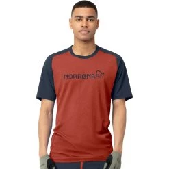 Norrona Fjørå Equaliser Lightweight T-Shirt Men - Rooibos Tea/Indigo Night