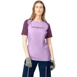 Norrona Fjørå Equaliser Lightweight T-Shirt Women - Dark Purple/Violet Tulle