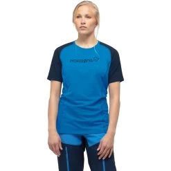 Norrona Fjørå Equaliser Lightweight T-Shirt Women - Indigo Night/Campanula