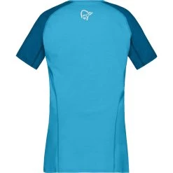 Norrona Fjørå Equaliser Lightweight T-Shirt Women - Mykonos Blue/Aquarius -Norrona norrona fjora equaliser lightweight t shirt women mykonos blue aquarius 2 1342211
