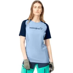 Norrona Fjørå Equaliser Lightweight T-Shirt Women - Serenity/Indigo Night