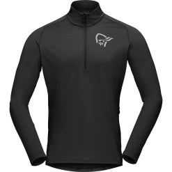 Norrona Fjørå Equaliser Long Sleeve Zip Top Men - Caviar -Norrona norrona fjora equaliser long sleeve zip top men caviar 1 1255380