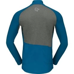 Norrona Fjørå Equaliser Long Sleeve Zip Top Men - Mykonos Blue/Castor Grey -Norrona norrona fjora equaliser long sleeve zip top men mykonos blue castor grey 2 1342509