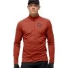Norrona Fjørå Equaliser Long Sleeve Zip Top Men - Rooibos Tea/Indigo Night