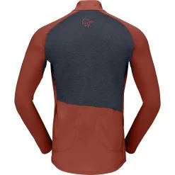Norrona Fjørå Equaliser Long Sleeve Zip Top Men - Rooibos Tea/Indigo Night -Norrona norrona fjora equaliser long sleeve zip top men rooibos tea indigo night 2 1255394