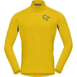 Norrona Fjørå Equaliser Long Sleeve Zip Top Men - Sulphur/Vintage Indigo -Norrona norrona fjora equaliser long sleeve zip top men sulphur vintage indigo 1 1342510